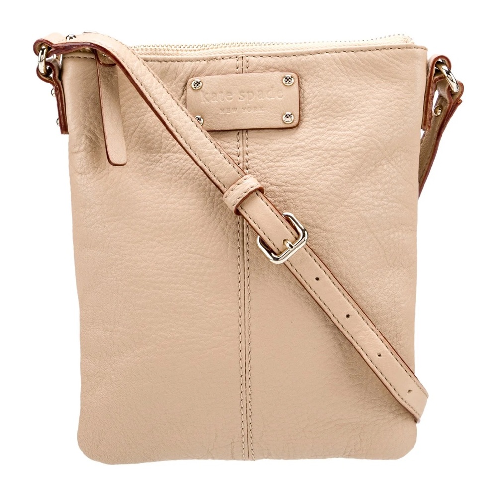 Kate Spade Beige Pebbled Leather Crossbody Bag